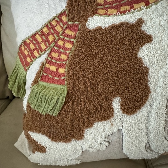 Pier1 Dog Embroidered Throw Pillow - Picture 2 of 5